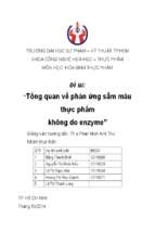 Tổng quan về phẩn ứng sẫm màu thực phẩm không do enzyme