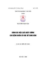 Luận án tiến sĩ đánh giá hiệu quả ghép xương cho bệnh nhân có khe hở cung hàm