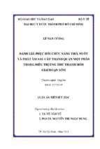Luận án tiến sĩ đánh giá phục hồi chức năng thở, nuốt và phát âm sau cắt thanh quản một phần trong điều trị ung thư