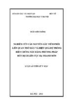 Luận án tiến sĩ nghiên cứu căn nguyên gây viêm phổi liên quan thở máy và hiệu quả dự phòng biến chứng này