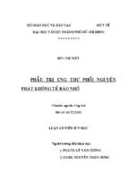 Luận án tiến sĩ phẫu trị ung thư phổi nguyên phát không tế bào nhỏ