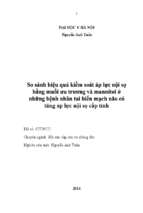 Luận án tiến sĩ so sánh hiệu quả kiểm soát áp lực nội sọ bằng muối ưu trương và mannitol ở những bệnh nhân