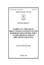 Luận án tiến sĩ nghiên cứu tình trạng đông cầm máu ở người cao tuổi bị bệnh đái tháo đường type 2 và mối liên quan
