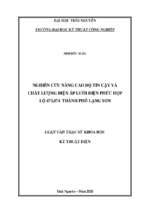 Nghiên cứu nâng cao độ tin cậy và chất lượng điện áp lưới điện phức hợp lộ 473, 474 thành phố lạng sơn