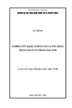 Nghiên cứu mạng nơron cnn và ứng dụng trong bài toán phân loại ảnh