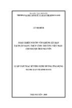 Phát triển nguồn vốn không kỳ hạn tại ngân hàng thương mại cổ phần công thương việt nam   chi nhánh thái nguyên