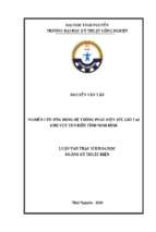 Nghiên cứu ứng dụng hệ thống phát điện sức gió tại khu vực ven biển tỉnh ninh bình