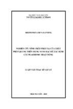Nghiên cứu tính chất phát xạ của chất phát quang trên màng nano bạc để xác định các plasmonic hoạt động
