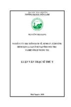 Nghiên cứu đặc điểm dịch tễ, bệnh lý, lâm sàng bệnh sán lá gan ở bò tại tỉnh phú thọ và biện pháp phòng trị