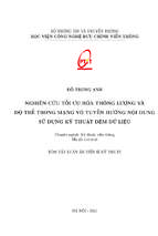 Nghiên cứu tối ưu hóa thông lượng và độ trễ trong mạng vô tuyến hướng nội dung sử dụng kỹ thuật đệm dữ liệu tt