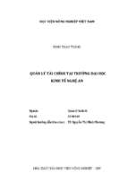 Quản lý tài chính tai trường đại học kinh tế nghệ an  