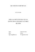 Nâng cao chất lượng đào tạo tại trường trung cấp kinh tế   kỹ thuật bắc ninh  