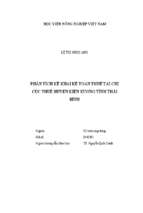 Phân tích kê khai kế toán thuế tại chi cục thuế huyện kiến xương tỉnh thái bình  