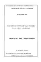 Phát triển thị trường xếp hạng tín nhiệm doanh nghiệp tại việt nam. (developing the corporate credit rating market in vietnam)