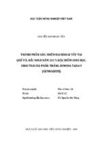 Thành phần sâu, nhện hại khoai tây tại quế võ, bắc ninh 2017; đặc điểm sinh học, sinh thái bọ phấn trắng bemisia tabaci (gennadius)  