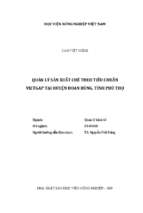 Quản lý sản xuất chè theo tiêu chuẩn vietgap tại huyện đoan hùng, tỉnh phú thọ  