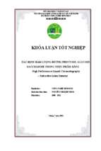 Xác định hàm lượng đường fructose, glucose, saccharose trong thực phẩm bằng phương pháp high performance liquid