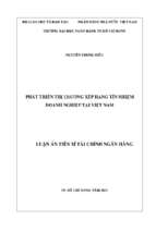 Phát triển thị trường xếp hạng tín nhiệm doanh nghiệp tại việt nam. (developing the corporate credit rating market in vietnam)