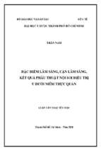 đặc điểm lâm sàng, cận lâm sàng, kết quả phẫu thuật nội soi điều trị u dƣới niêm thực quản