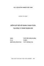 Kiểm soát nội bộ trong thanh toán tại công ty trách nhiệm hữu hạn thanh sơn  
