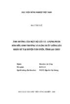 ảnh hưởng của mật độ cấy và lượng phân bón đến sinh trưởng và năng suất giống lúa khẩu ký tại huyện tân uyên, tỉnh lai châu  