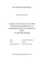 Giải pháp tăng cường quản lý thu thuế thu nhập doanh nghiệp đối với các doanh nghiệp ngoài quốc doanh tại văn phòng cục thuế tỉnh thái bình  