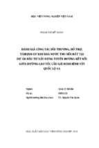 đánh giá công tác bồi thường, hỗ trợ, tái định cư khi nhà nước thu hồi đất tại dự án đầu tư xây dựng tuyến đường kết nối giữa đường cao tốc cầu giẽ   ninh bình với quốc lộ 1a  