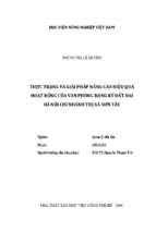Thực trạng và giải pháp nâng cao hiệu quả hoạt động của văn phòng đăng ký đất đai hà nội chi nhánh thị xã sơn tây  