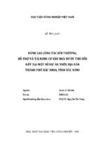đánh giá công tác bồi thường, hỗ trợ và tái định cư khi nhà nước thu hồi đất tại một số dự án trên địa bàn thành phố bắc ninh, tỉnh bắc ninh  
