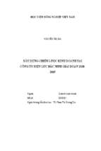 Xây dựng chiến lược kinh doanh tại công ty điện lực bắc ninh giai đoạn 2018 2025  