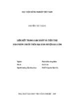 Liên kết trong sản xuất và tiêu thụ sản phẩm chuối trên địa bàn huyện gia lâm  