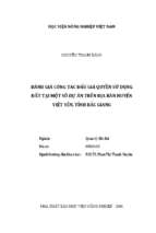 đánh giá công tác đấu giá quyền sử dụng đất tại một số dự án trên địa bàn huyện việt yên, tỉnh bắc giang  