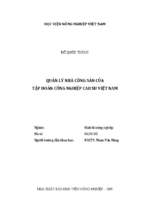 Quản lý nhà công sản của tập đoàn công nghiệp cao su việt nam  