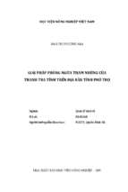 Giải pháp phòng ngừa tham nhũng của thanh tra tỉnh trên địa bàn tỉnh phú thọ  
