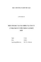 Phân tích báo cáo tài chính của công ty cổ phần dịch vụ viễn thông và in bưu điện  