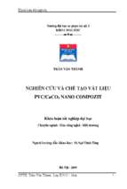 Nghiên cứu và chế tạo vật liệu pvc caco3 nano compozit.