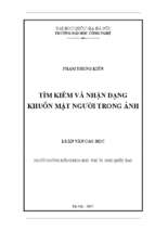 Tìm kiếm và nhận dạng khuôn mặt người trong ảnh.