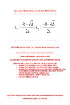 Bài tập tổng hợp phương trình bậc hai