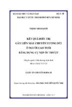 Kết quả điều trị gãy liên mấu chuyển xương đùi ở người cao tuổi bằng dụng cụ nẹp ốc trượt