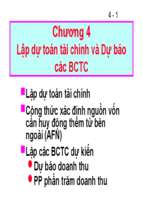 Lập dự toán tài chính và dự báo các bctc.ppt