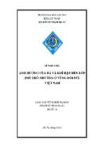 ảnh hưởng của đá và khí hậu đến lớp phủ thổ nhưỡng ở vùng đồi núi việt nam.