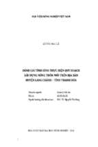 đánh giá tình hình thực hiện quy hoạch xây dựng nông thôn mới trên địa bàn huyện lang chánh   tỉnh thanh hóa  