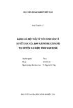 đánh giá một số chỉ tiêu sinh sản và huyết học của lợn nái móng cái nuôi tại huyện hải hậu, tỉnh nam định  