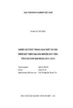 đánh giá thực trạng giao đất và cho thuê đất trên địa bàn huyện duy tiên   tỉnh hà nam giai đoạn 2011   2015  