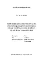Nghiên cứu độc lực của chủng virus cúm gia cầm