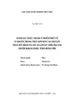 đánh giá thực trạng ô nhiễm một số vi khuẩn trong thịt lợn bán tại chợ xây theo mô hình của dự án lifsap trên địa bàn huyện khoái châu, tỉnh hưng yên  