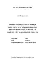 Tình hình nhiễm ngoại ký sinh trên lợn, nhiễm trứng và ấu trùng giun sán đường tiêu hóa trên nền đệm lót sinh học tại huyện duy tiên   hà nam, biện pháp phòng trị  