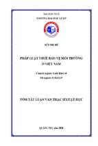 Pháp luật thuế bảo vệ môi trường ở việt nam