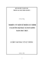Nghiên cứu một số thông số chính của buồng đập máy tẽ ngô giống dạng dọc trục