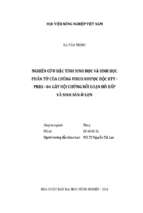 Nghiên cứu đặc tính sinh học và phân tử của chủng virus nhược độc kty   prrs   04 gây hội chứng rối loạn hô hấp và sinh sản ở lợn  